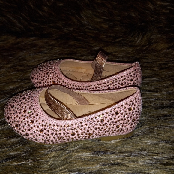 Little Star Toddlers Pink Rhinestone Carmen Shoes- 5 - Picture 2 of 10